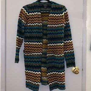 Forever 21 Long Cardigan, Chevron pattern from the Contemporary collection